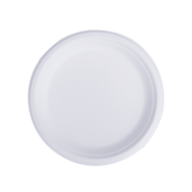 8.75inch white biodegradable paper plate