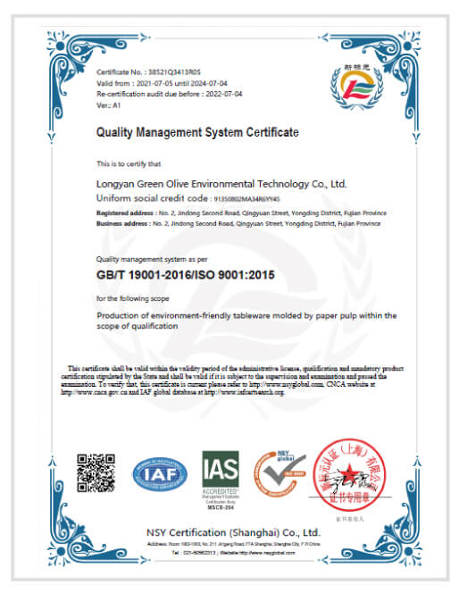 ISO-9001 Certificate