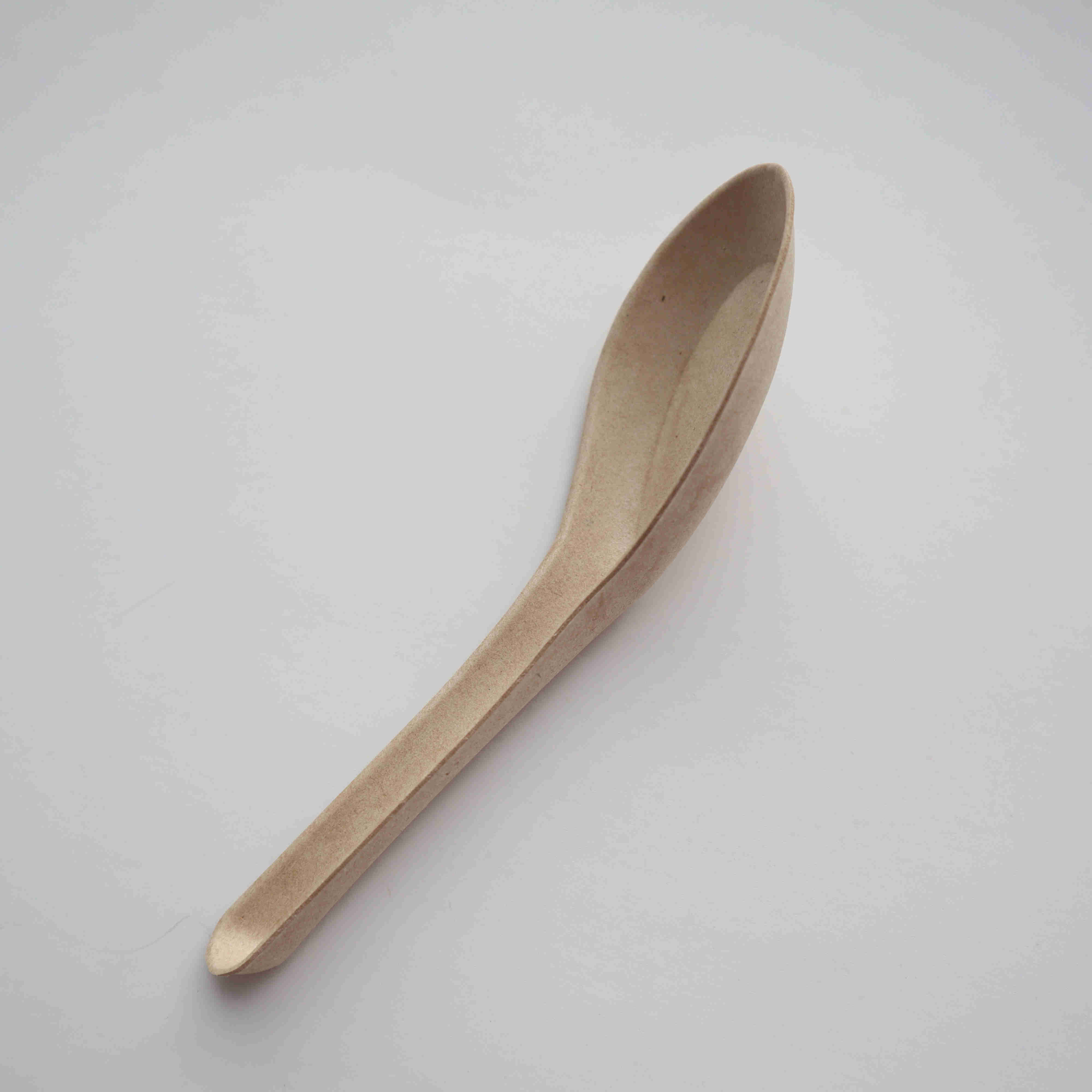 Sugarcane Chinese soup spoon, compostable and biodegradable