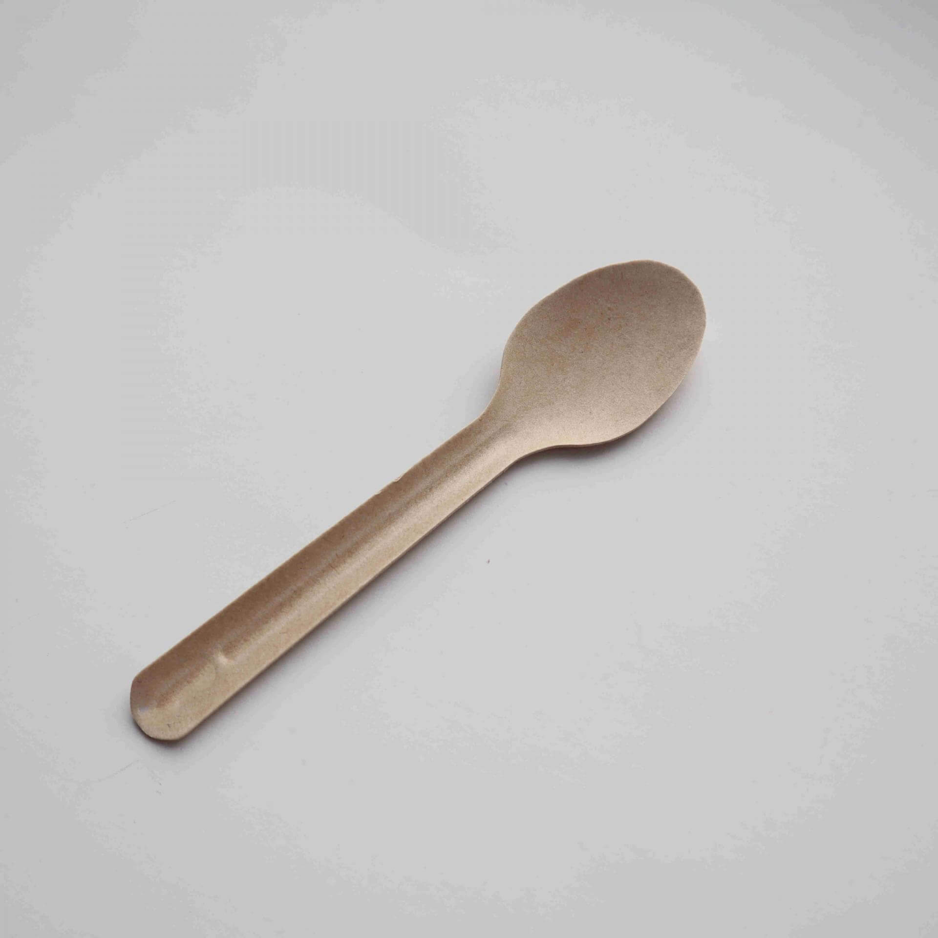 Bagasse disposable mini dessert spoons, small dessert spoons for ice cream 
