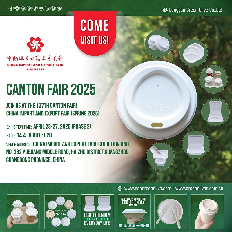 LONGYAN GREEN OLIVE CO.,LTD – Premium Bagasse Tableware at Canton Fair 2025 | Hall 14.4 Booth G28